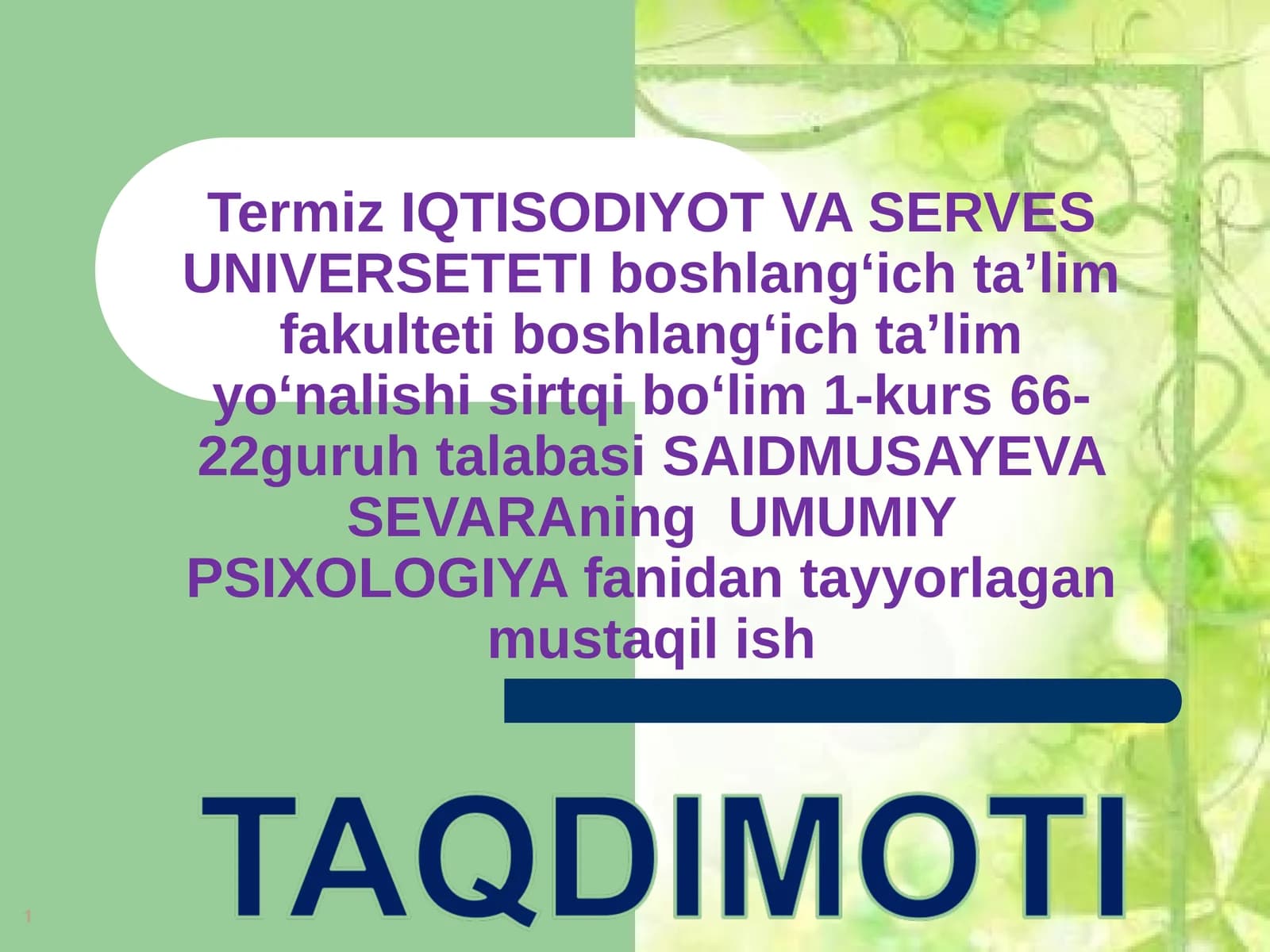 Umumiy psixologiya fanining ilmiy tadqiqot metodlari
