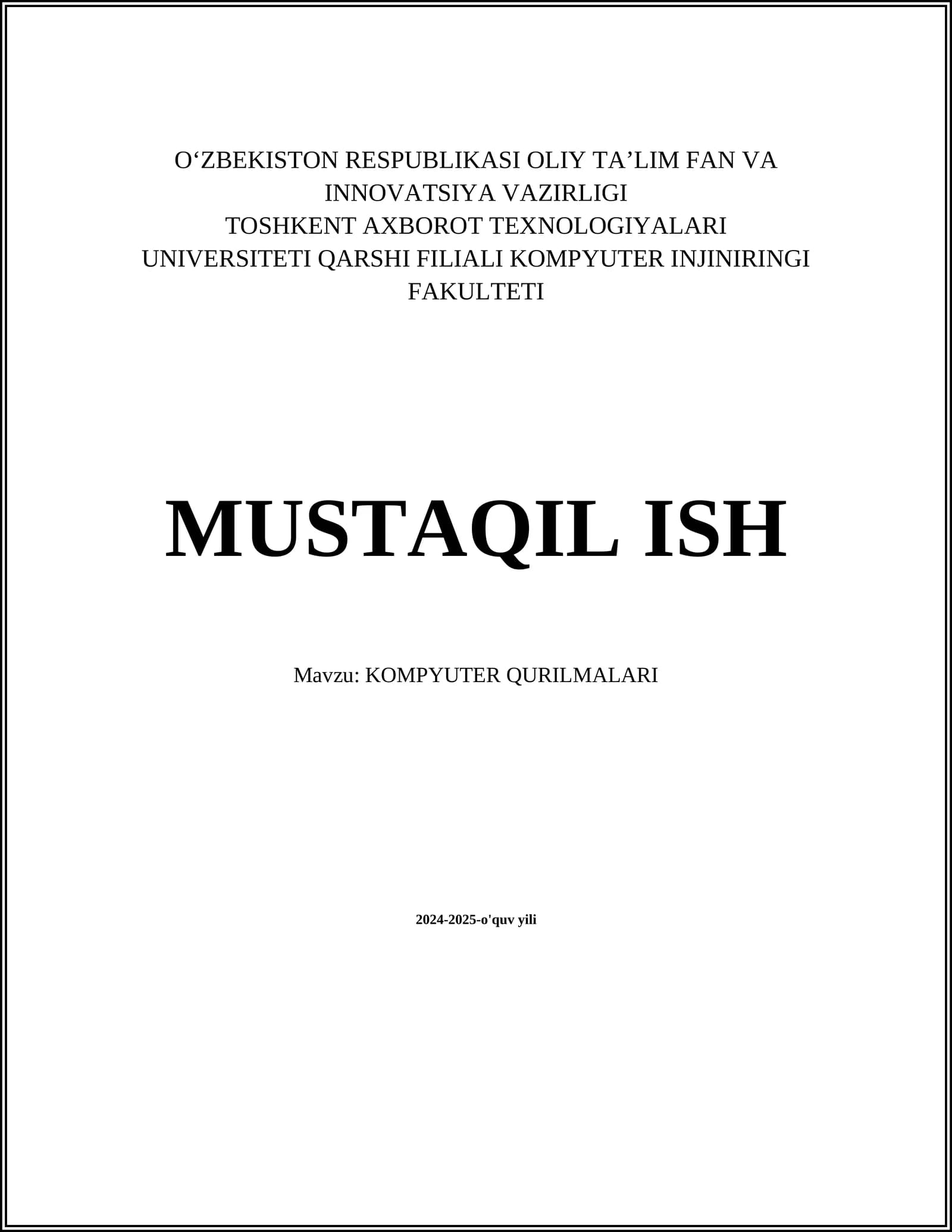 KOMPYUTER QURILMALARI
