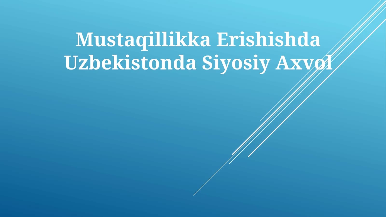 Mustaqillikka Erishishda Uzbekistonda Siyosiy Axvol