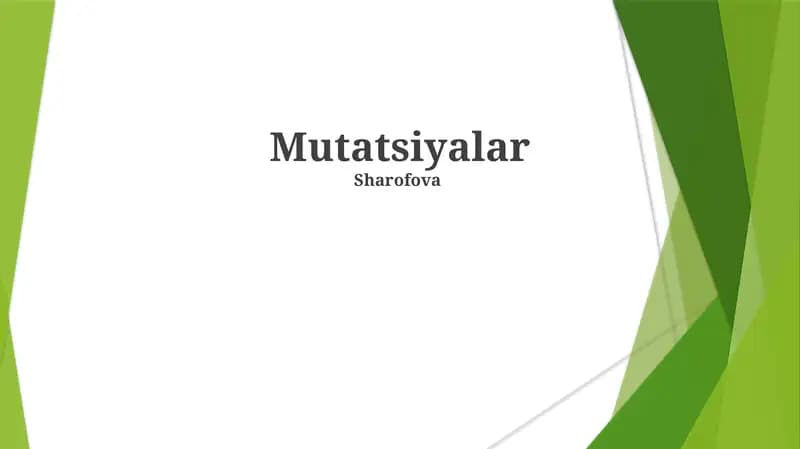 Mutatsiyalar