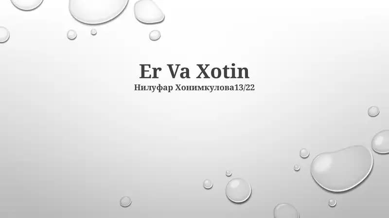 Er Va Xotin