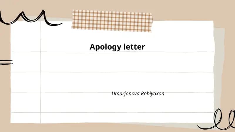 Apology letter