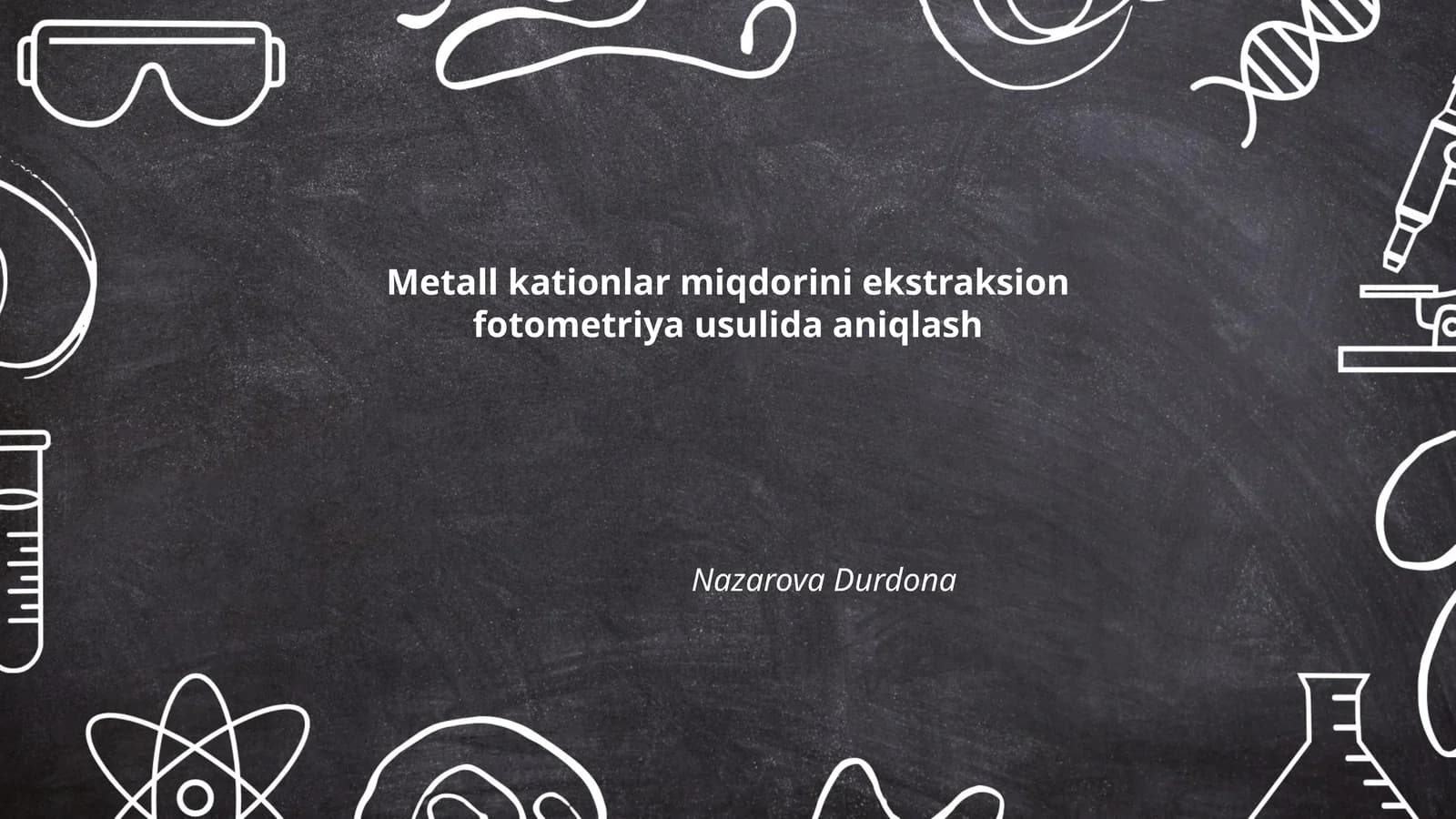 Extractsion fotometriya usuli asoslari