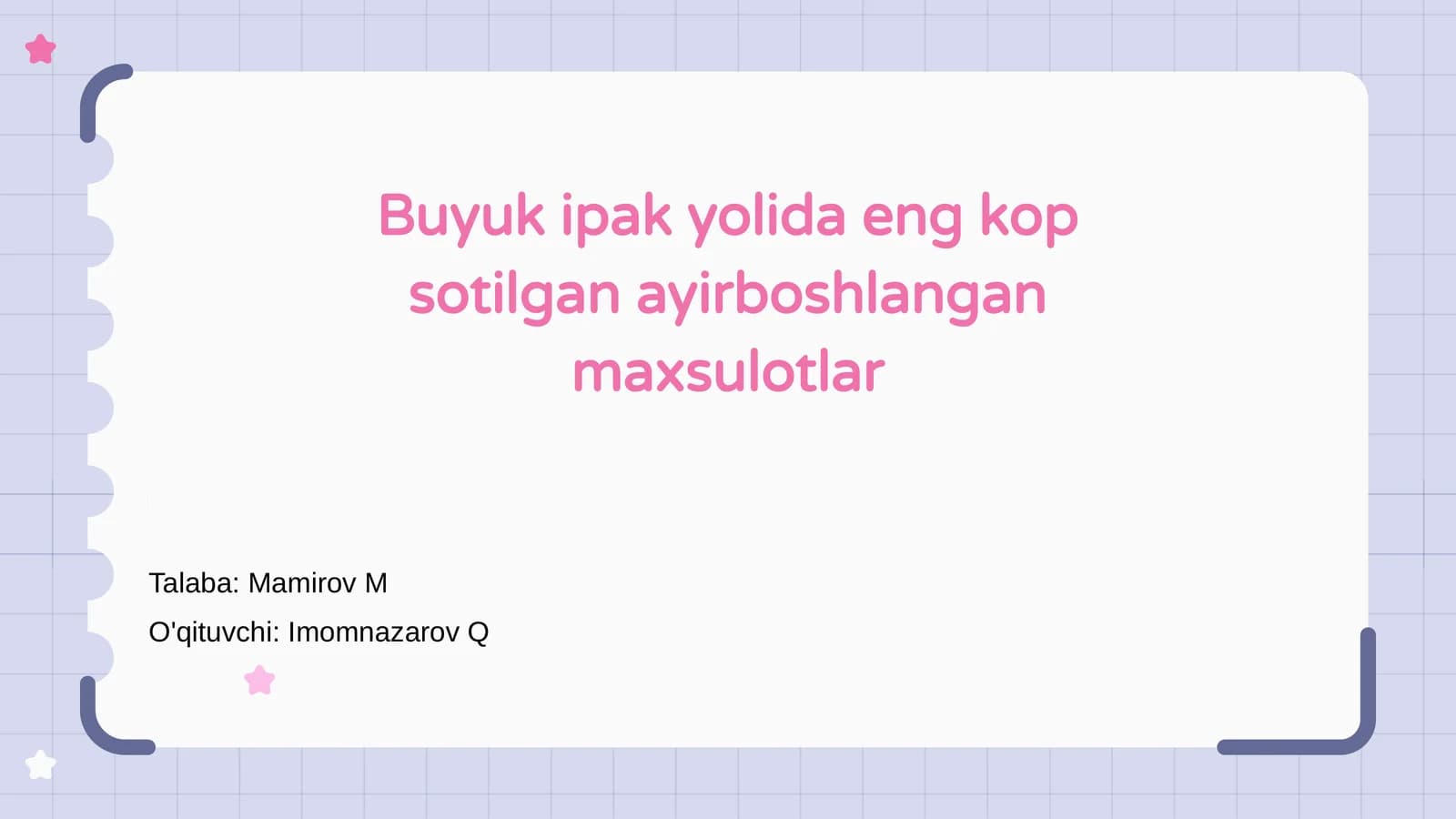 Buyuk Ipak Yoli: Umumiy Malumot