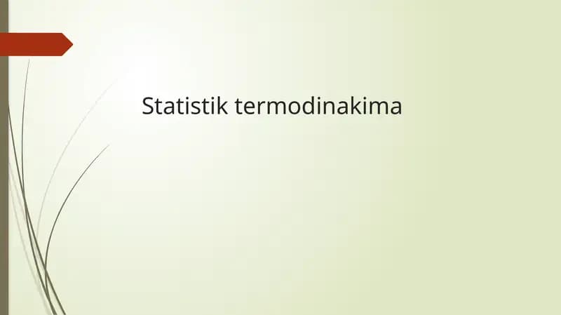 Statistik termodinakima