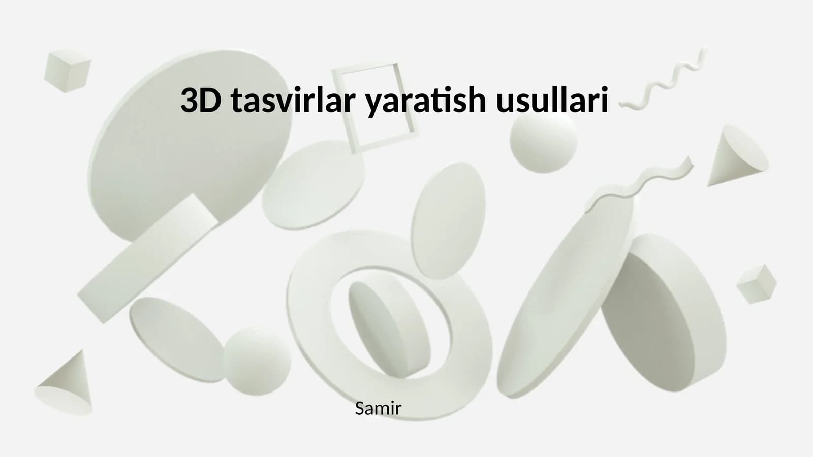 3D Tasvirlash Asoslari