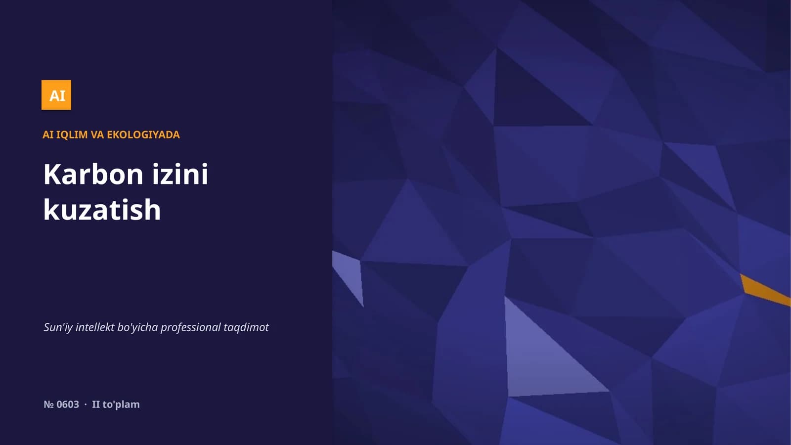 AI IQLIM VA EKOLOGIYADA