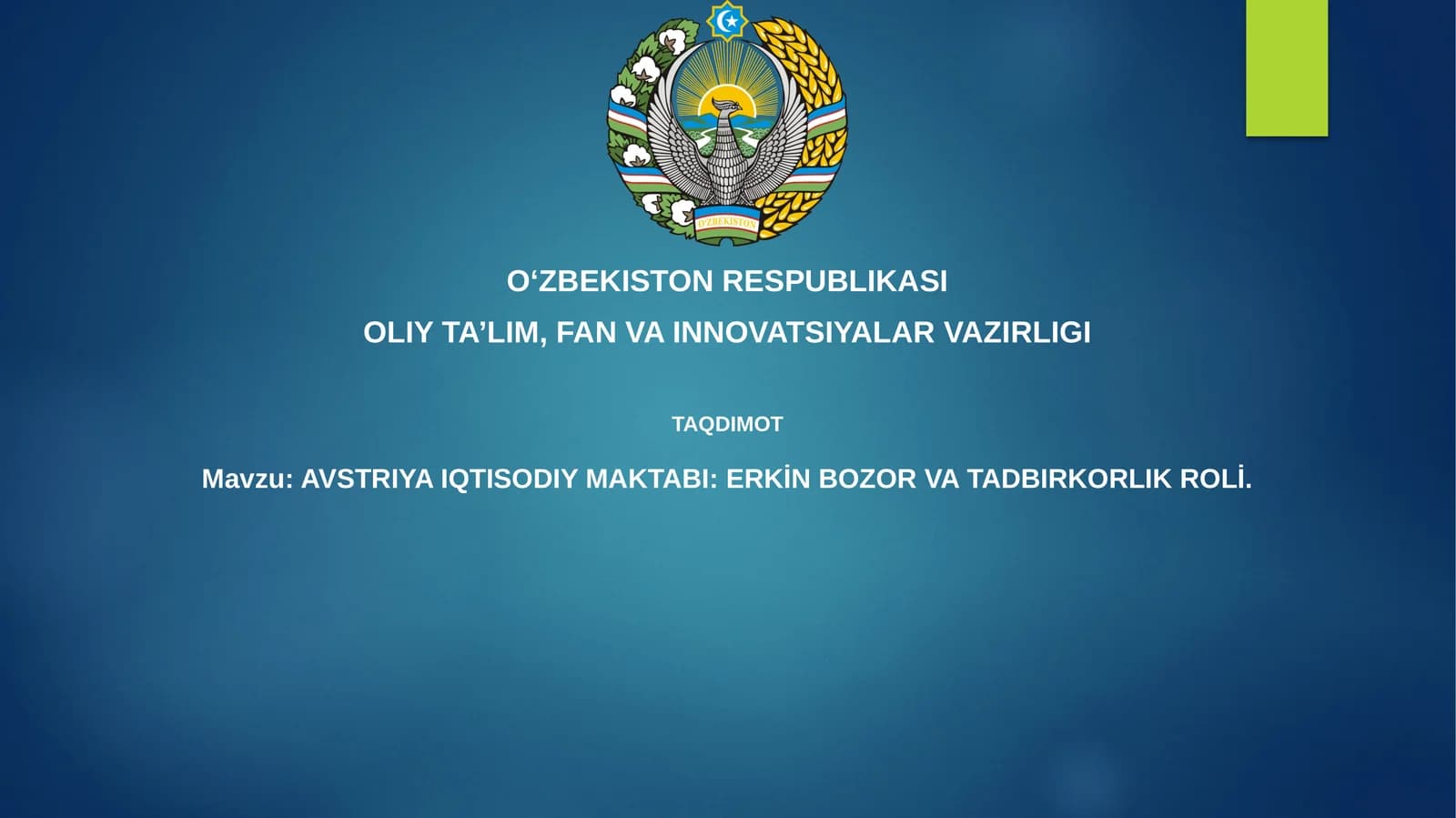 AVSTRIYA IQTISODIY MAKTABI: ERKİN BOZOR VA TADBIRKORLIK ROLİ