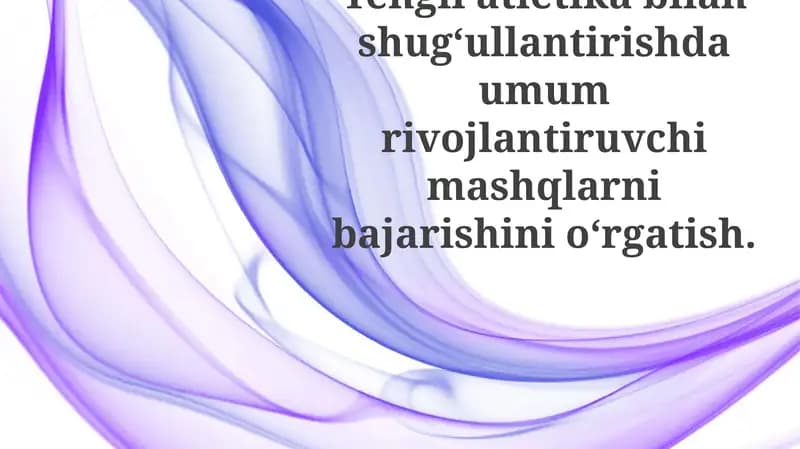 Mashqlarni bajarish texnikasi va xavfsizligi