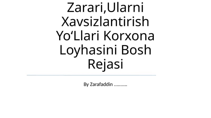 Sinetik Oziq-Ovqat Mahsulotlari va Qadoqlash Oʻrash Materiallari Zarari