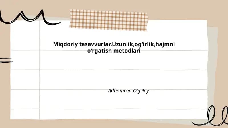Miqdoriy tasavvurlar