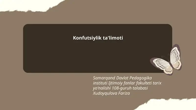 Konfutsiylik ta'limoti