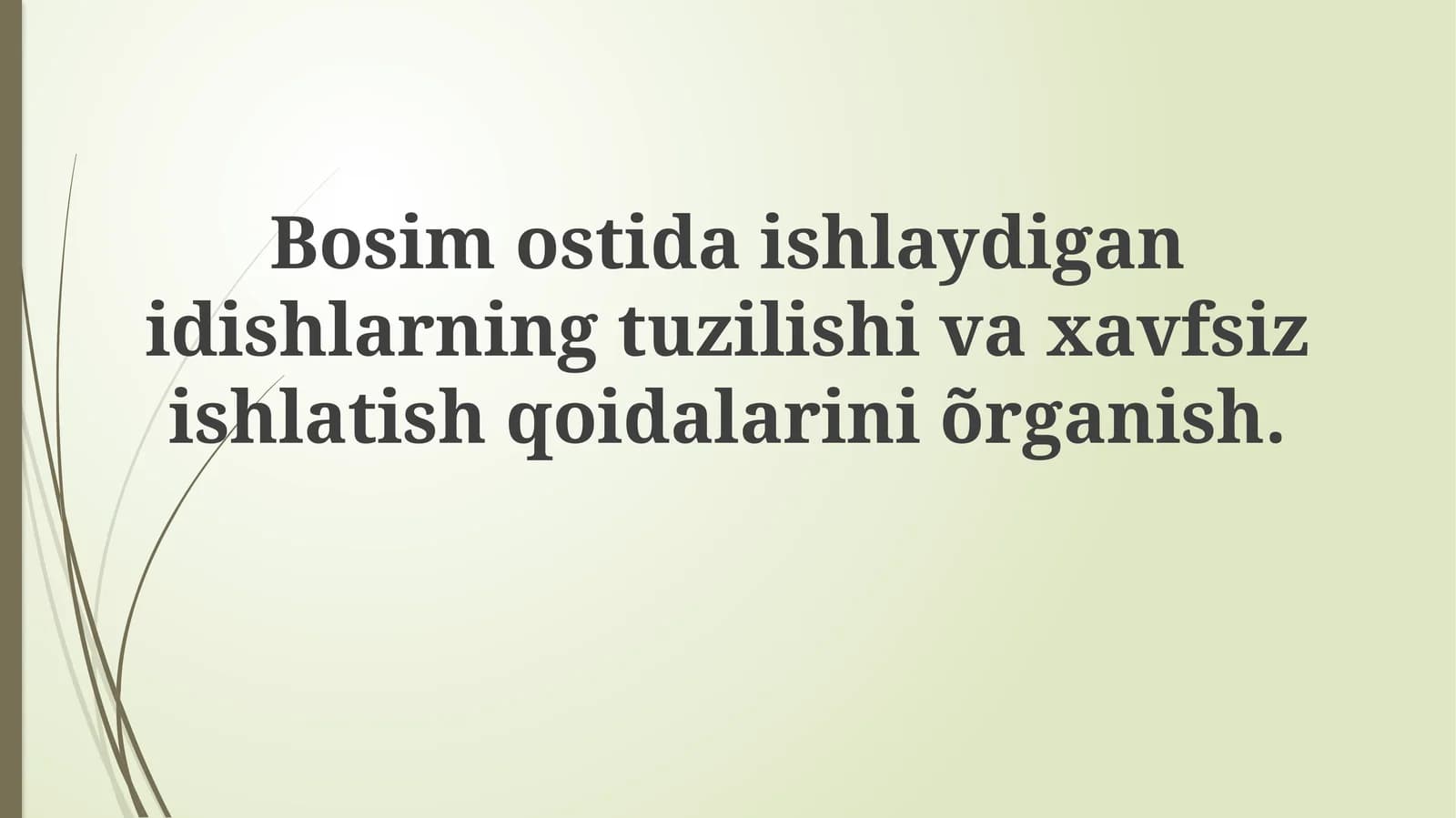 Bosimli idishlarning konstruksiyasi