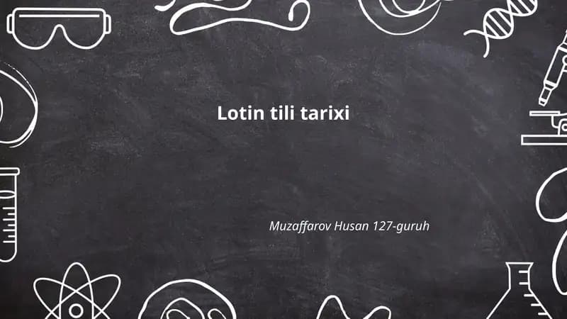 Lotin tili tarixi