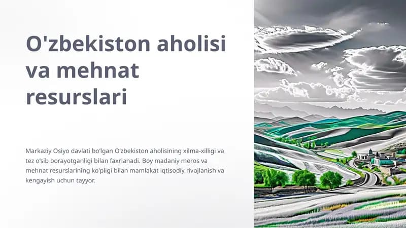 O'zbekiston aholisi va mehnat resurslari