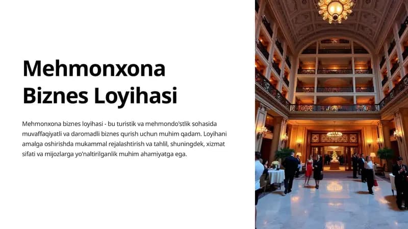 Mehmonxona Biznes Loyihasi