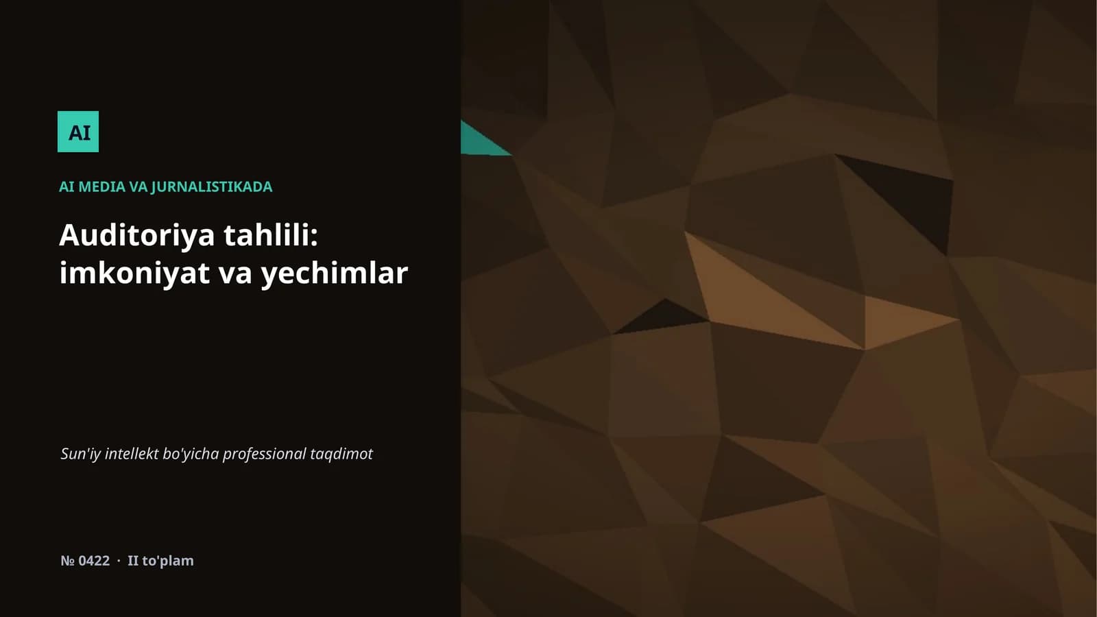 AI MEDIA VA JURNALISTIKADA