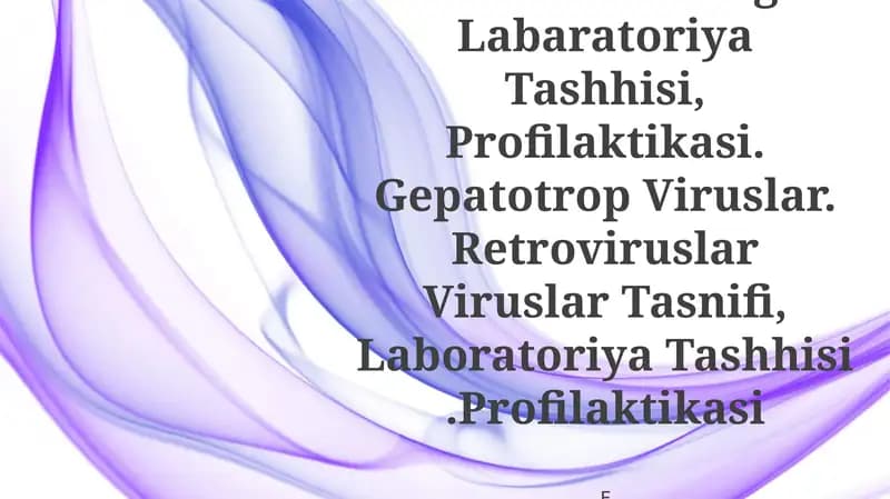 Pikornoviruslar, Rabdoviruslar Tasnifi Va Ularqo'Zg'Atadigan Kasalliklarning Labaratoriya Tashhisi, Profilaktikasi. Gepatotrop Viruslar. Retroviruslar Viruslar Tasnifi, Laboratoriya Tashhisi.Profilaktikasi