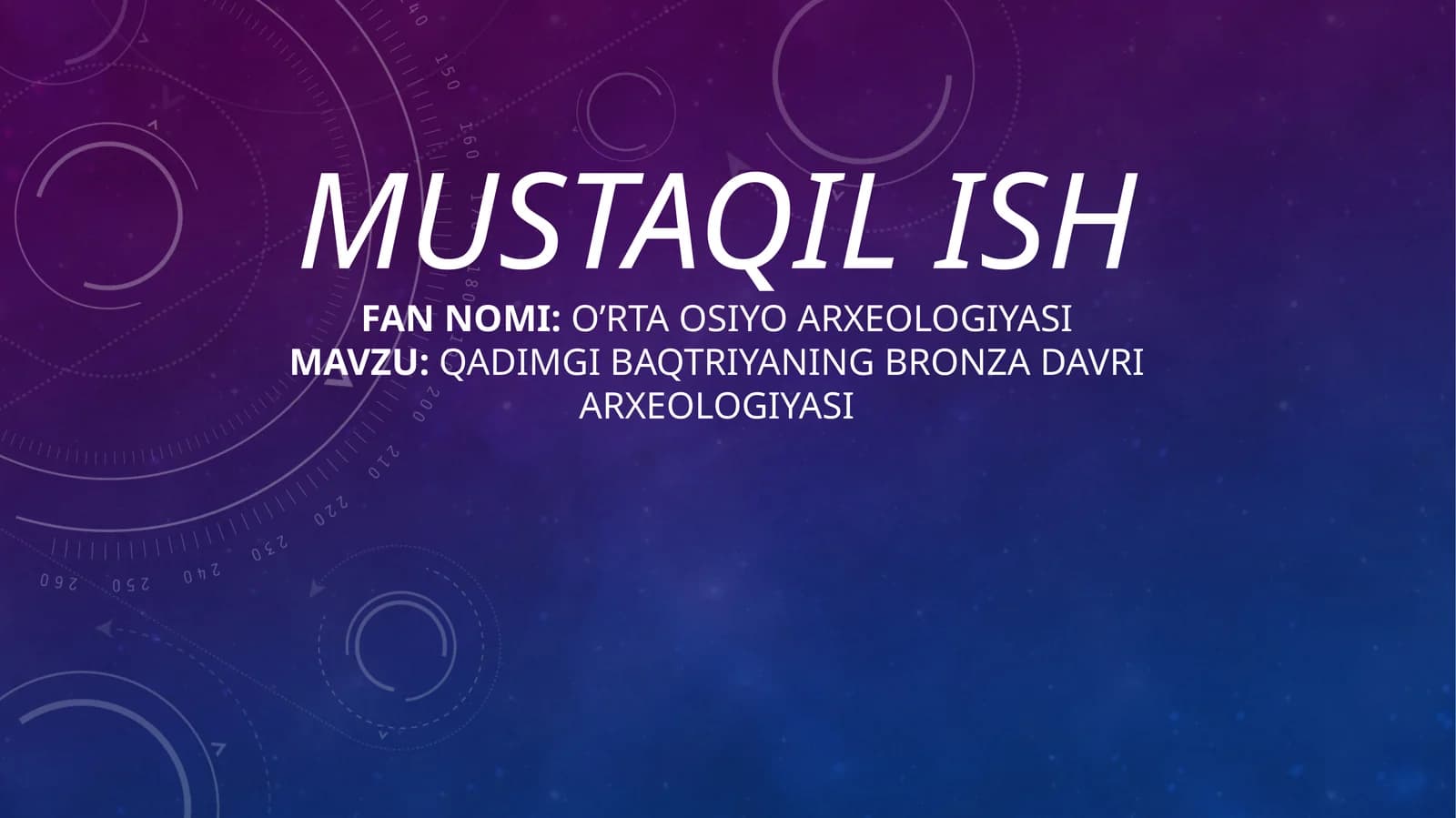 qadimgi baqtriyaning bronza davri arxeologiyasi