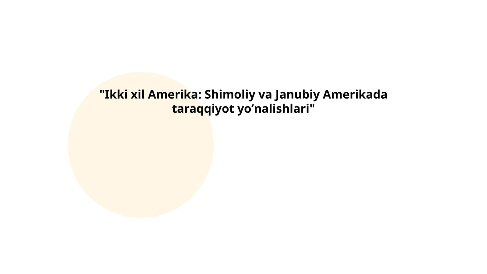 Ikki xil Amerika: Shimoliy va Janubiy Amerikada taraqqiyot yoʻnalishlari