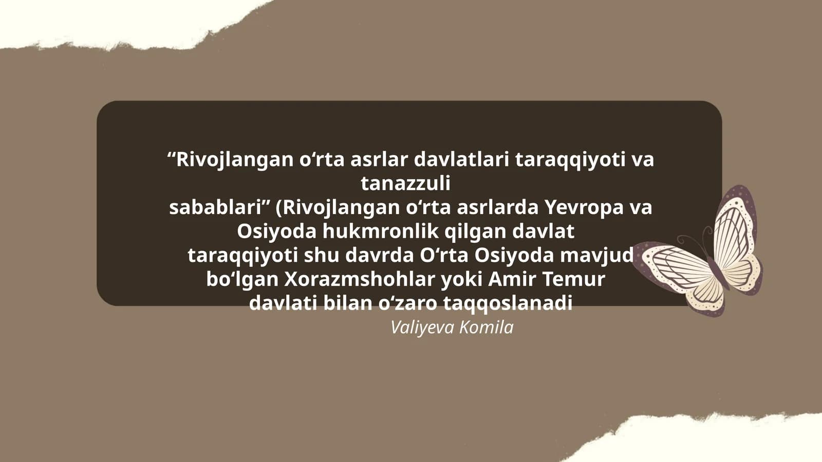 Rivojlangan o‘rta asrlar davlatlari taraqqiyoti va tanazzuli sabablari