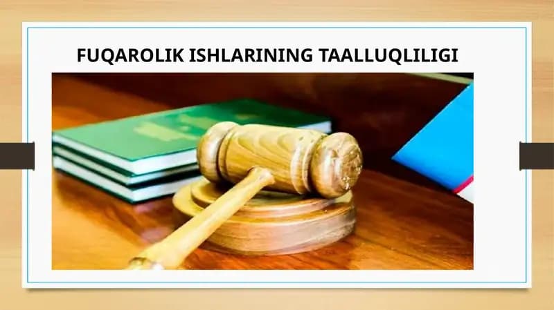 Fuqarolik ishlarining taalluqliigi