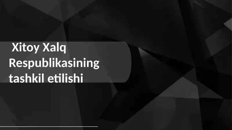XitoyXalqRespublikasiningtashkiletilishi