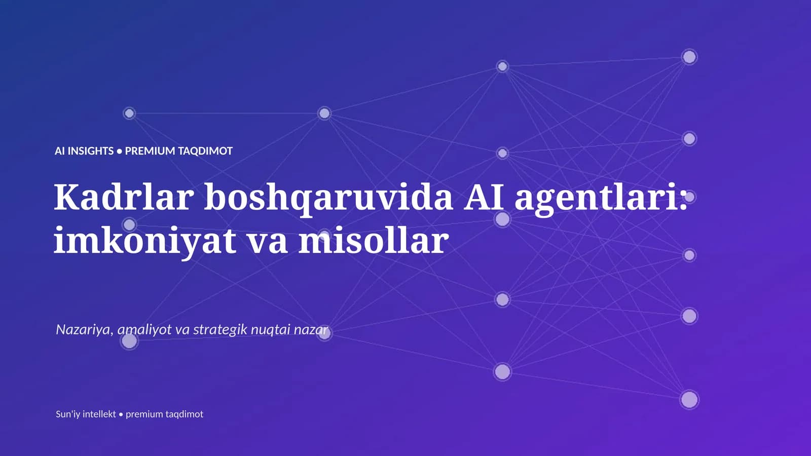 AI agentlari kadrlar boshqaruvida
