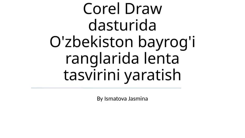 Lenta Shaklini Chizish va Ranglarni Qoʻllash