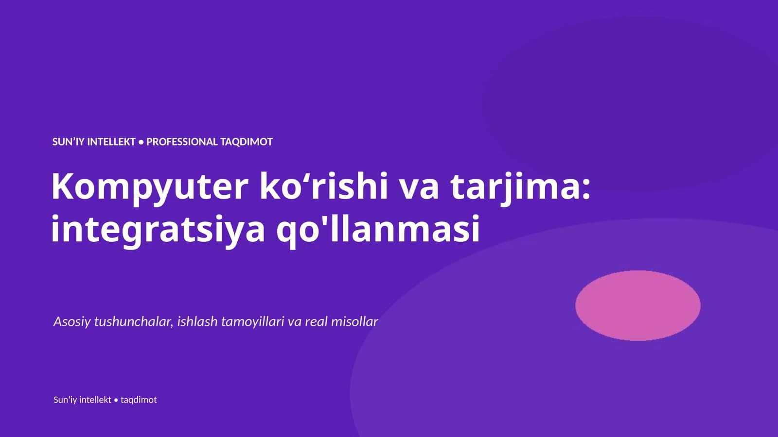 Kompyuter koʻrishi va tarjima: integratsiya qo'llanmasi