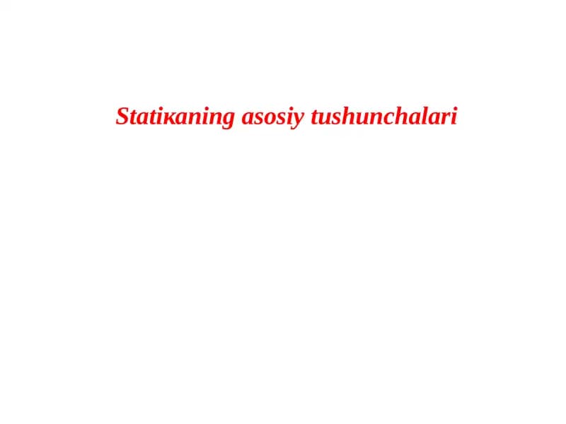 Stаtiкаningasosiytushunchalari