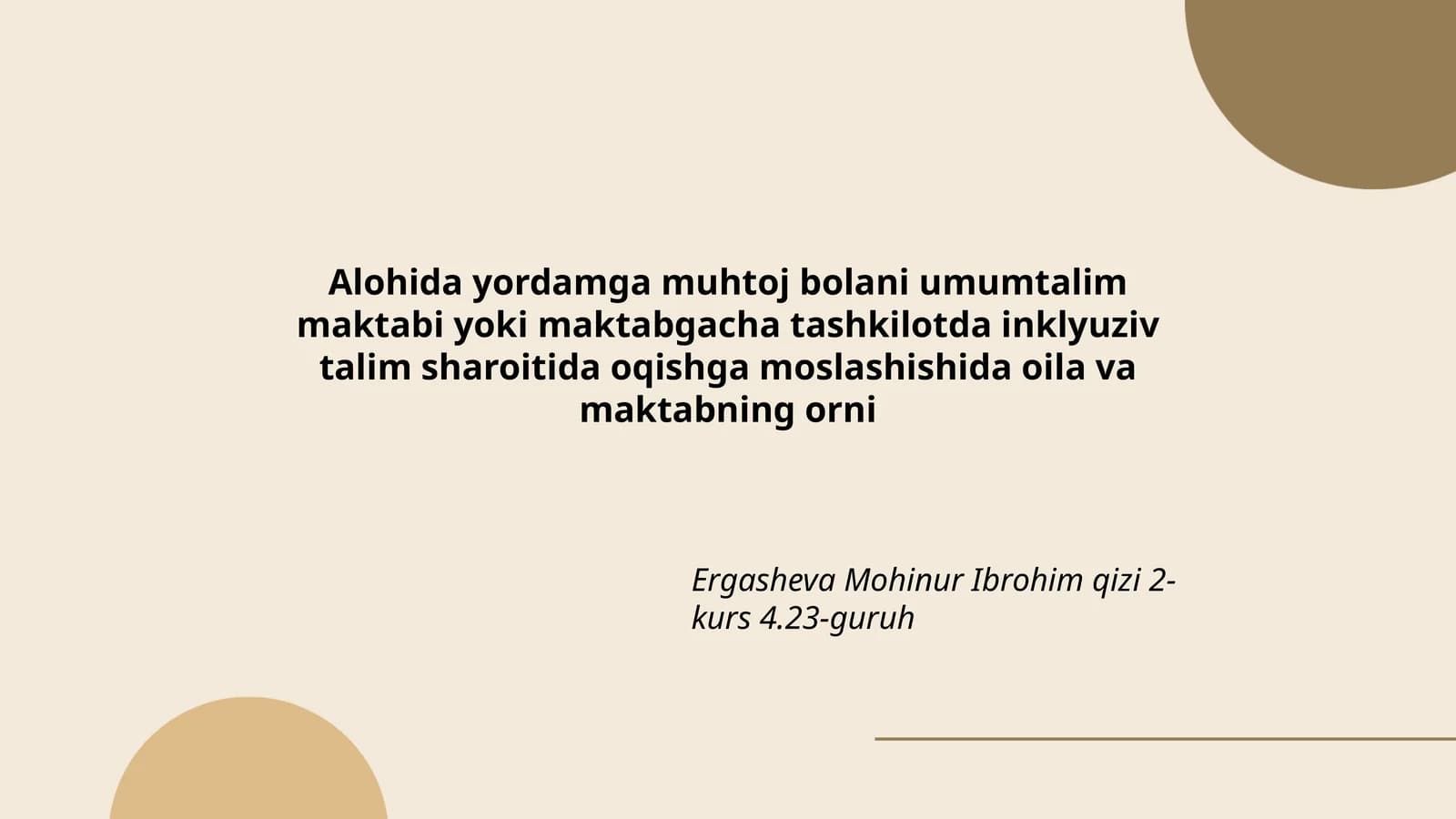 Ergasheva Mohinur Ibrohim qizi
