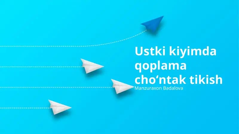 Ustki kiyimda qoplama choʻntak tikish