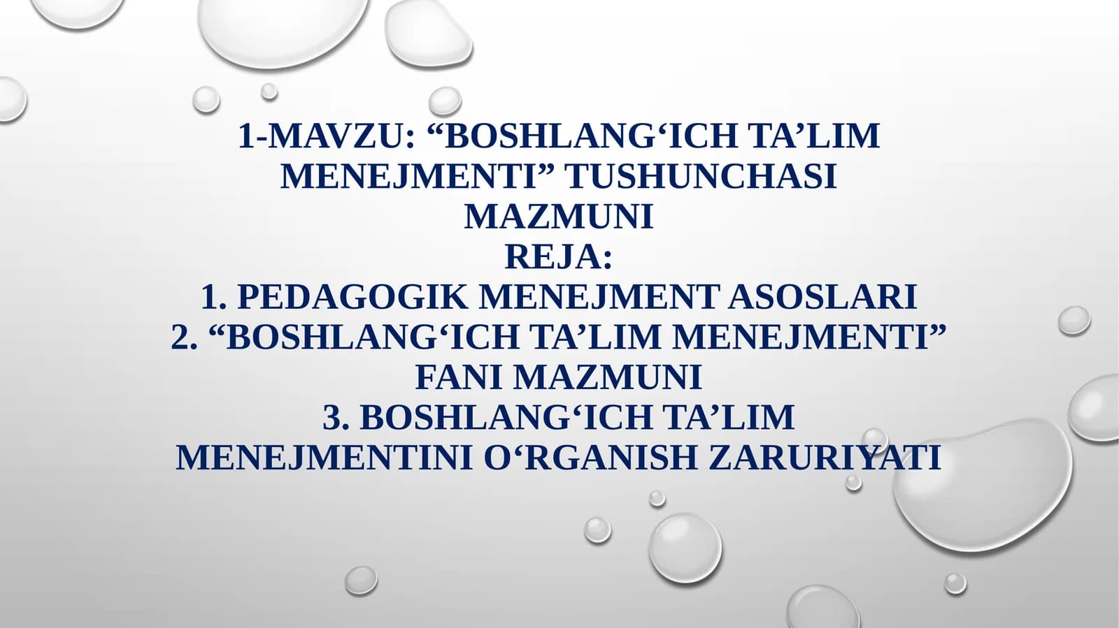 “Boshlang‘ichta’lim menejmenti”