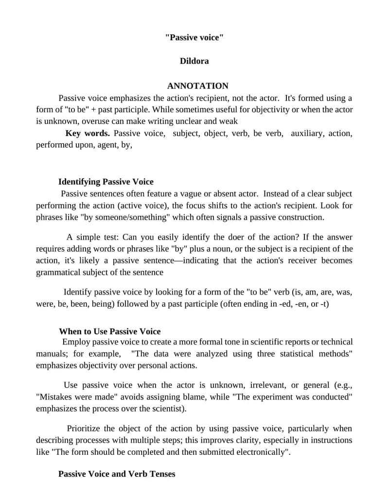 Passive voice
