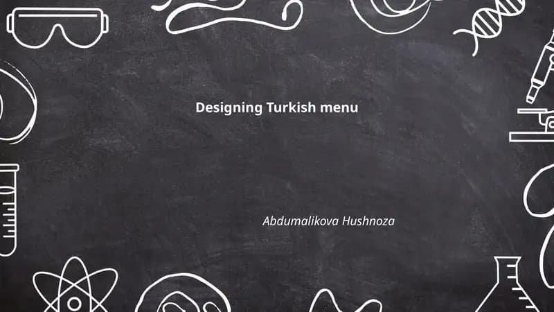 Designing Turkish menu