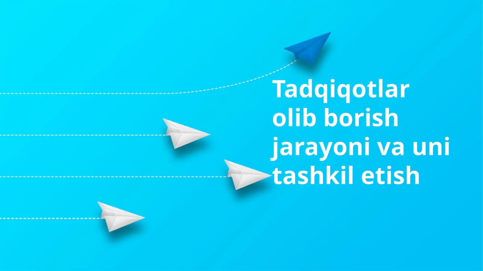 Tadqiqot jarayoni va uning tashkil etilishi