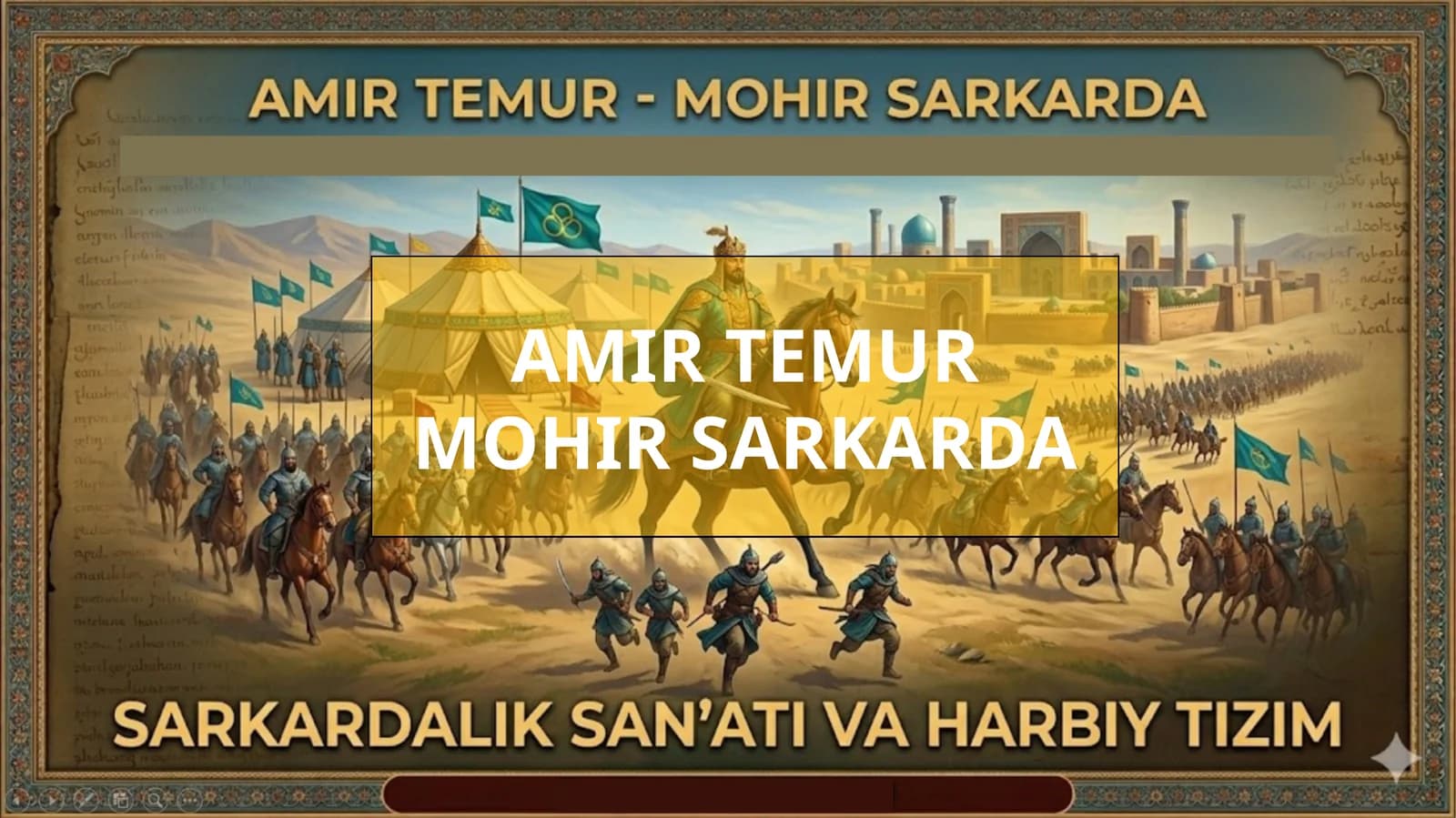 AMIR TEMUR MOHIR SARKARDA