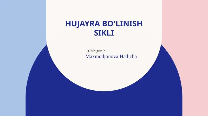 Hujayrabo'linishsikli