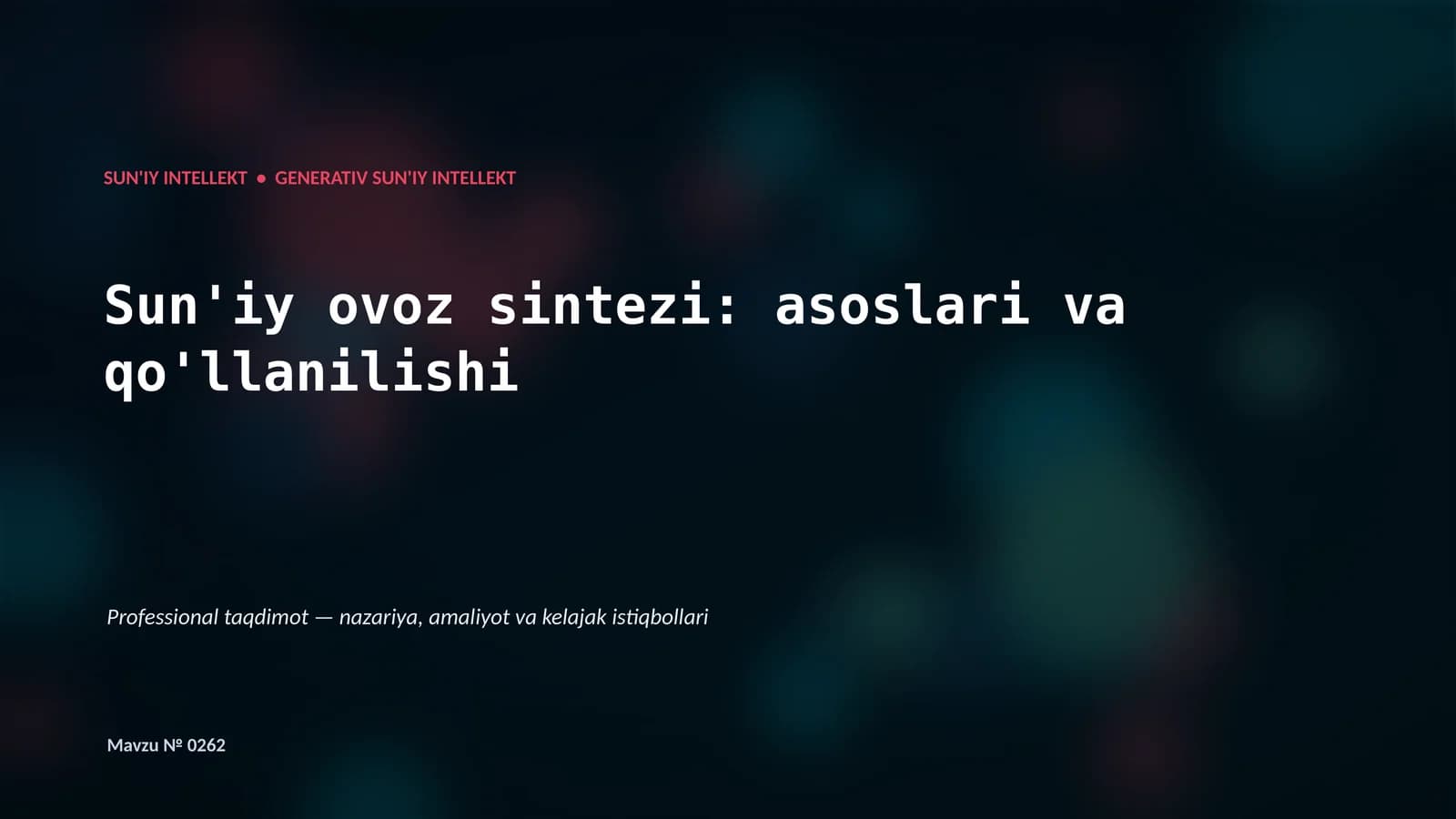 Generativ Sun'iy Intellekt
