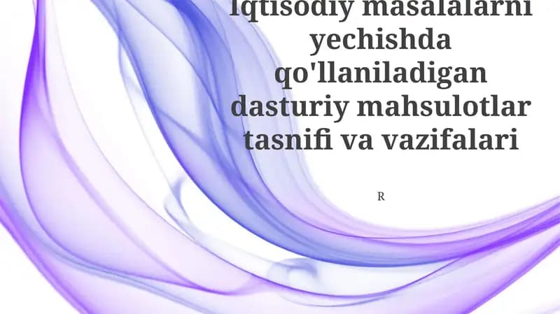 Moliyaviy boshqaruv dasturi