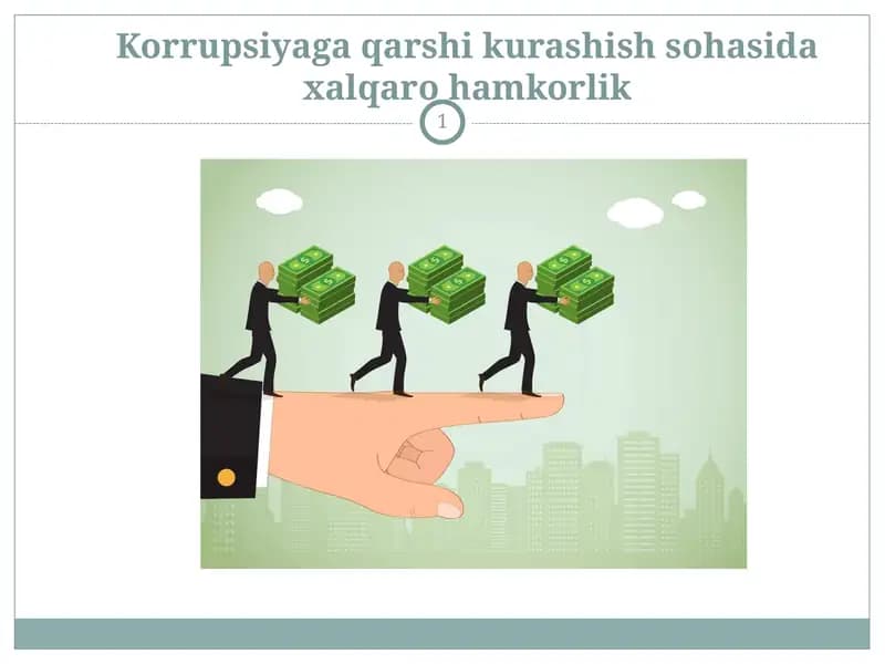 Korrupsiyaga qarshi kurashish sohasida xalqaro hamkorlik