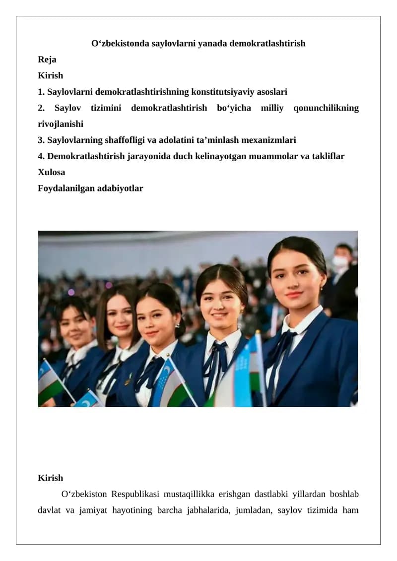 Saylovlarni demokratlashtirish