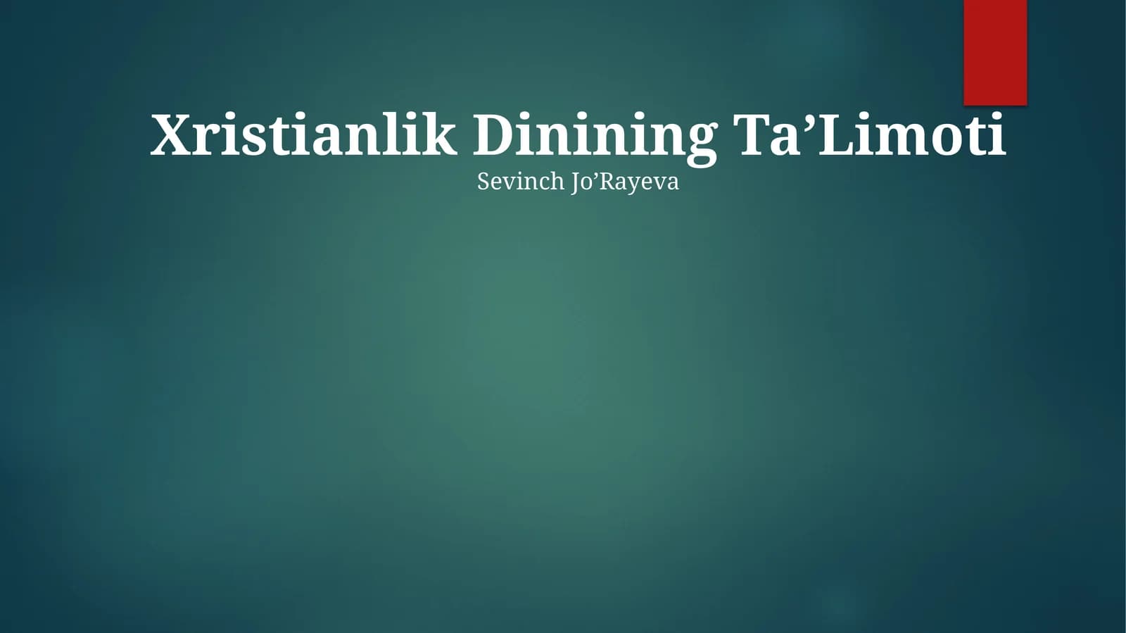 Xristianlik Dinining TaʼLimoti