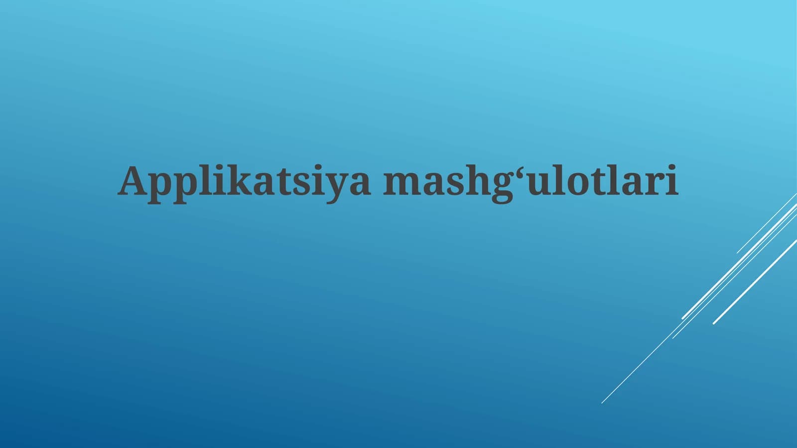 Applikatsiyamashgʻulotlari