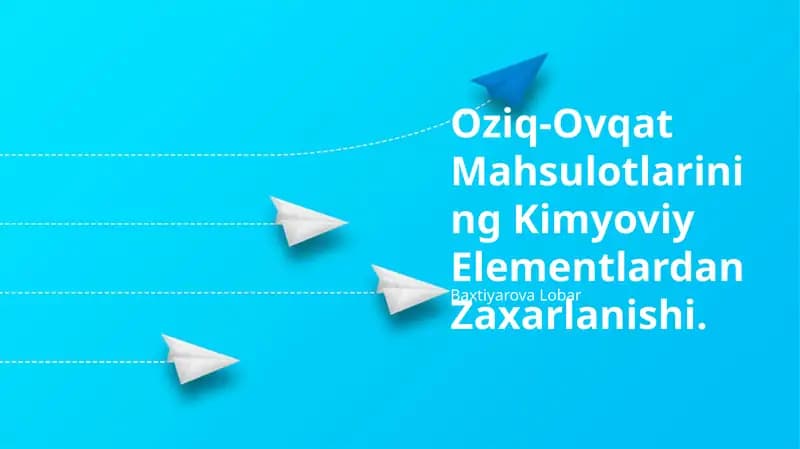 Оziq-Оvqаt Mаhsulоtlаrining Kimyoviy Elementlardan Zaxarlanishi