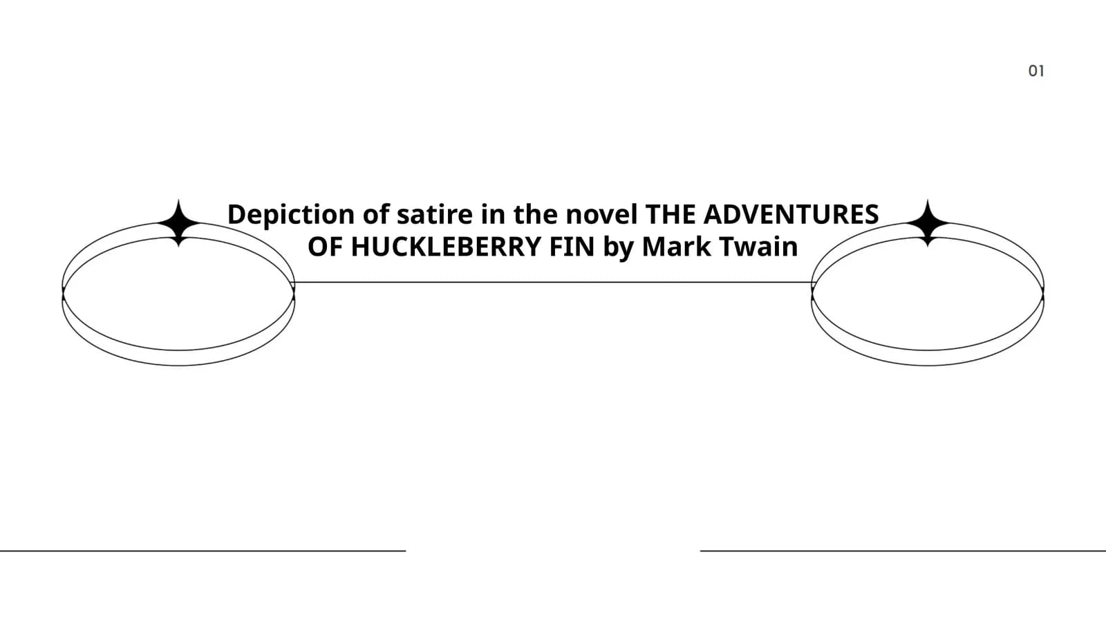 Depiction of satire in the novel THE ADVENTURES OF HUCKLEBERRY FIN