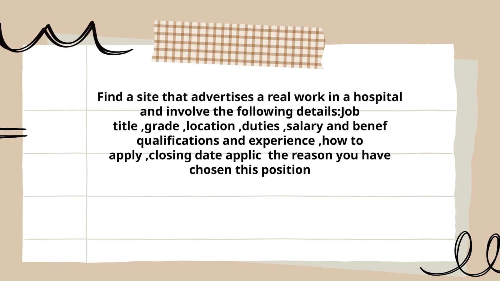 Real work in a hospital advertisement