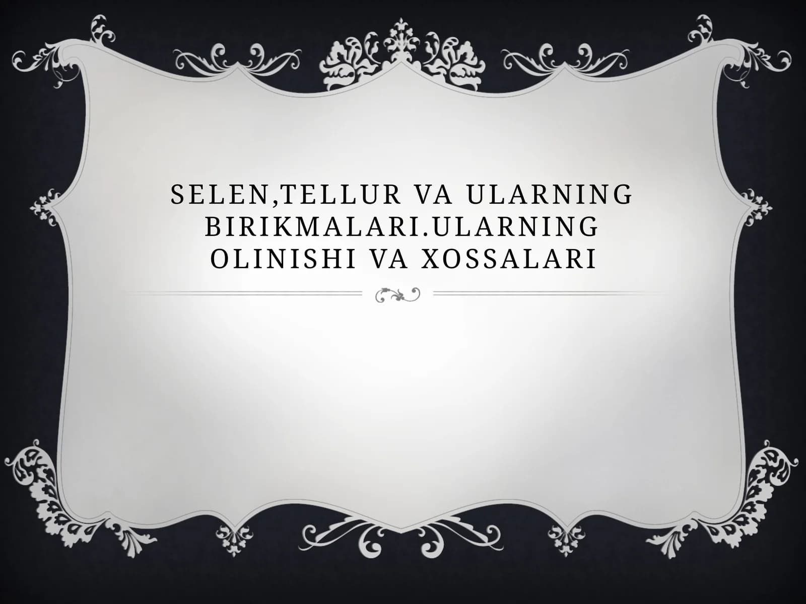 Selen, tellur va ularning birikmalari, olinishi va xossalari