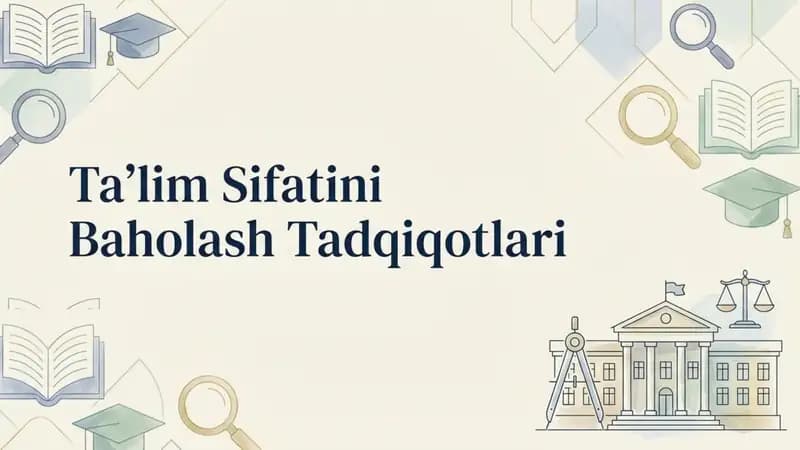 Taʼlim sifatini baholash tadqiqotlari